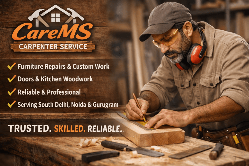 Trusted carpenter services in South Delhi by CareMS experts