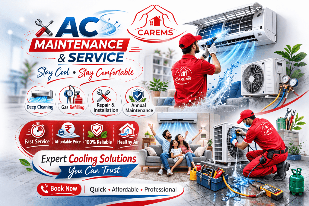 Air conditioner maintenance service by professional technician