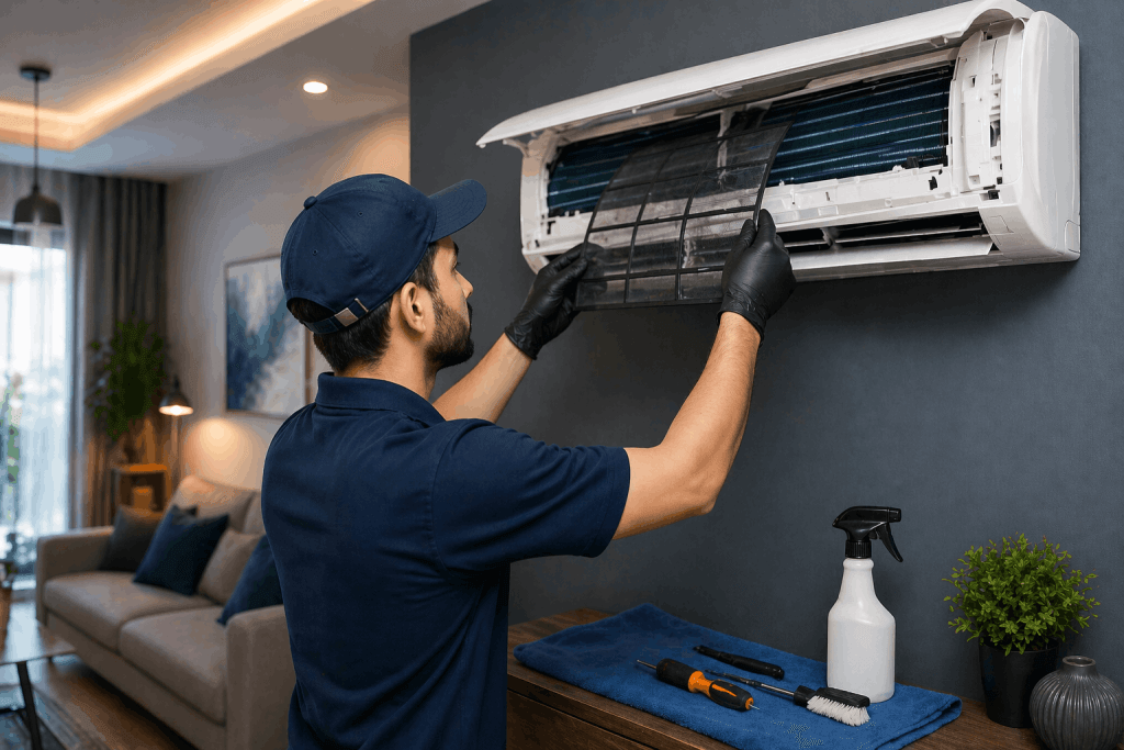 AC service in Delhi gas refill and repair technician
